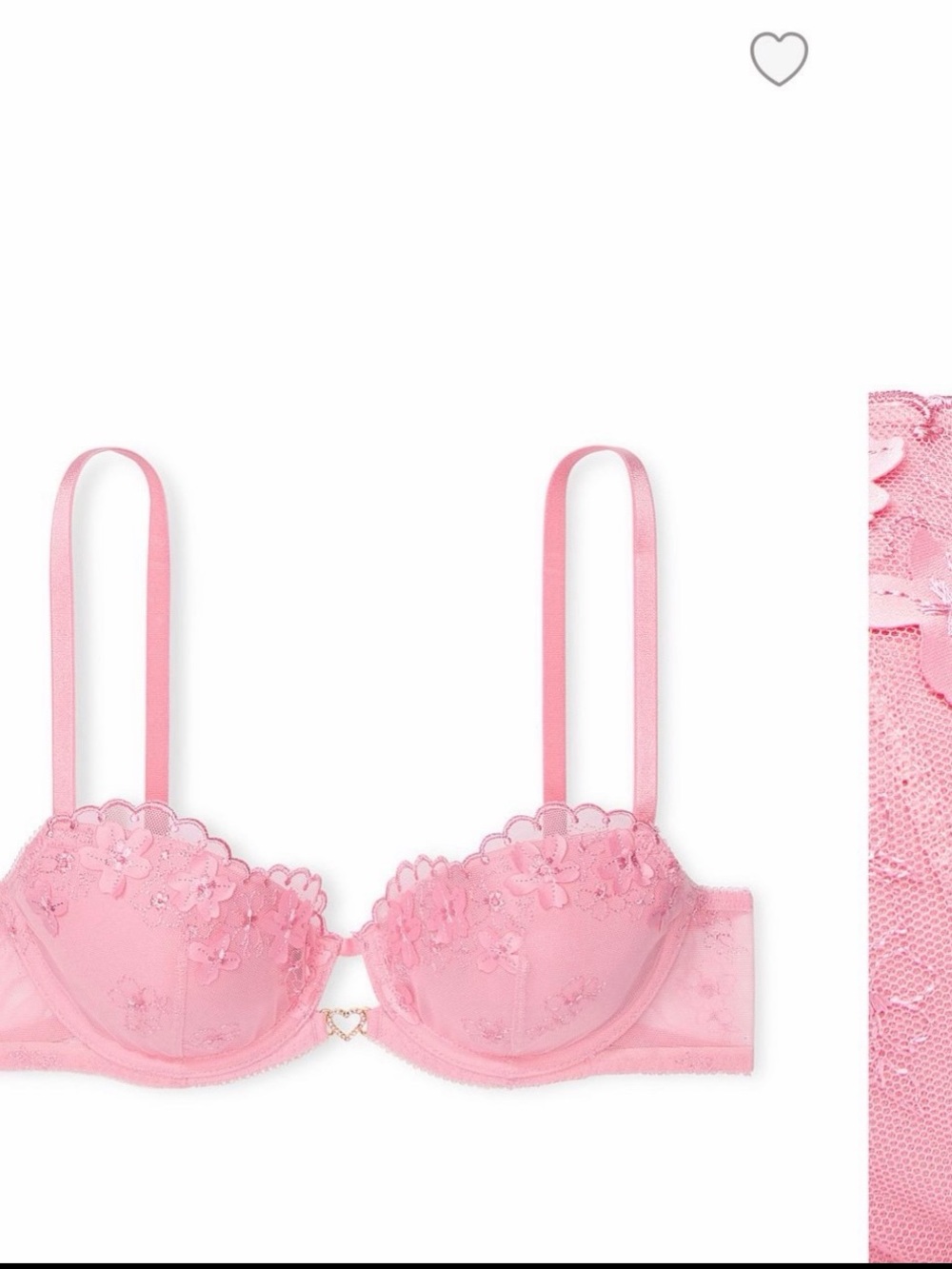 Victoria's Secret Pink Floral Lace Underwire Bra